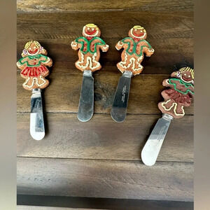 Vintage Christmas Boston Warehouse Gingerbread Man Charcuterie spreaders